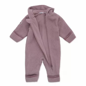 Lodger Skier Teddy Baby Jumpsuit, Size 62, Rose