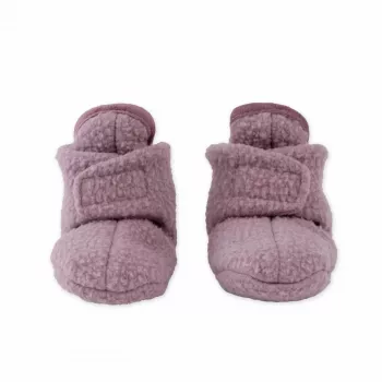 Lodger Slipper Teddy Baby Slippers, Rose, 6-12 Months, Anti-Slip Sole, Fleece