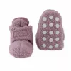 Lodger Slipper Teddy Baby Slippers, Rose, 6-12 Months, Anti-Slip Sole, Fleece