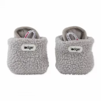 Lodger Slipper Teddy Baby Slippers, Storm, 6-12 Months, Anti-Slip