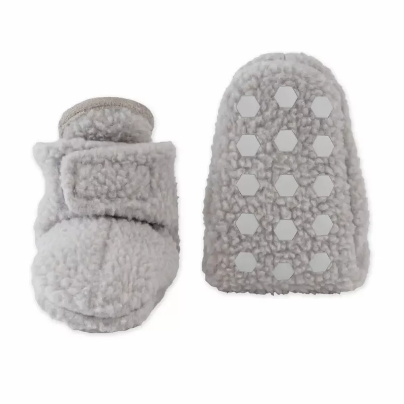 Lodger Slipper Teddy Baby Slippers, Storm, 6-12 Months, Anti-Slip