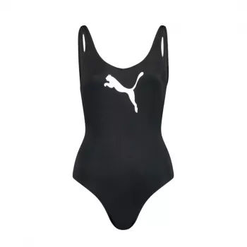 Puma Swim Women's One-Piece Swimsuit Black Size M