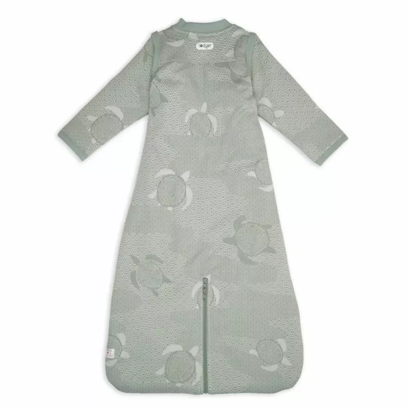 Lodger Hopper Matcha Turtle Baby Sleeping Bag with Removable Sleeves, Silk, 68/80 cm