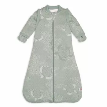 Lodger Hopper Matcha Turtle Baby Sleeping Bag with Removable Sleeves, Cotton, 50/62, TOG 0.5, Green