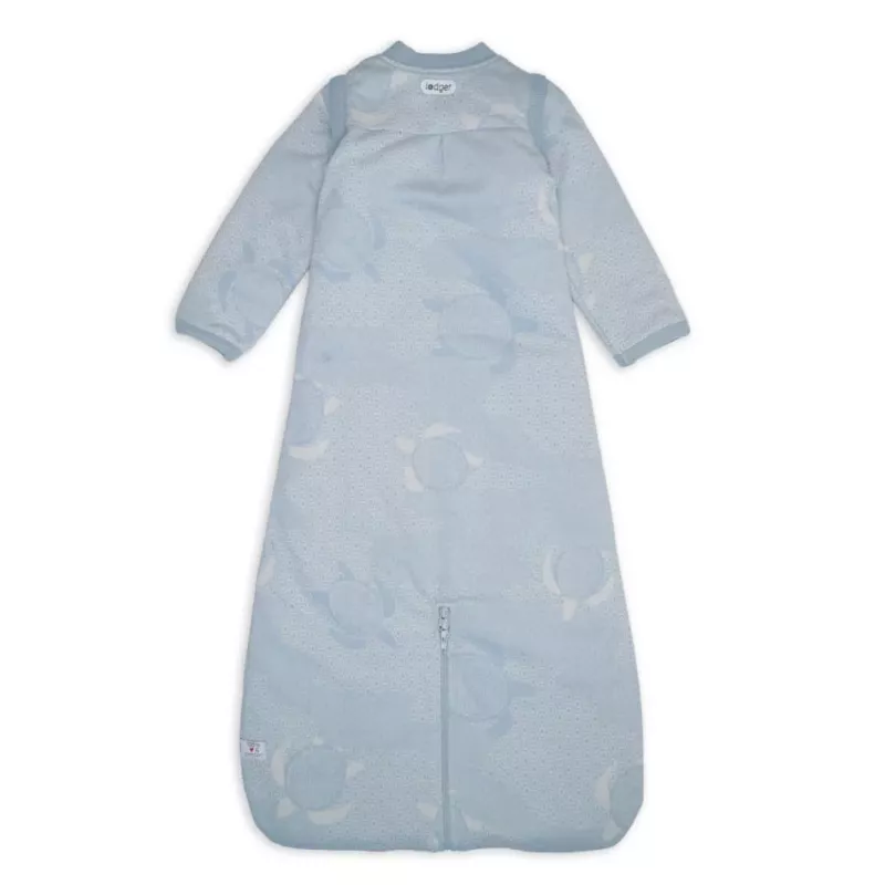 Lodger Hopper Matcha Turtle Baby Sleeping Bag with Removable Sleeves, Blue Fogg, 68/80