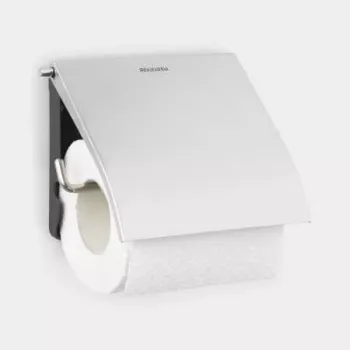 Brabantia 385322 Wall-Mounted Toilet Roll Holder, Matt Steel