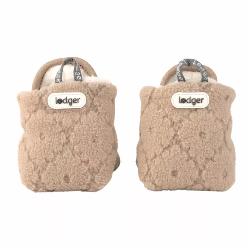 Lodger Slipper Folklore Fleece Baby Slippers, Beige, 6-12 Months
