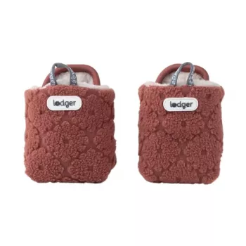 Lodger Slipper Folklore Fleece Baby Slippers, 6-12 Months, Rosewood
