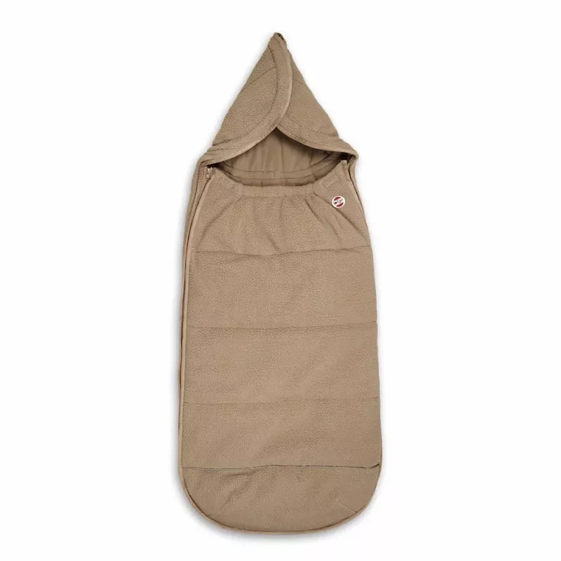 Lodger Mini BunkerTeddy All-Season Car Seat Footmuff, Beige