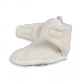 Lodger Slipper Teddy Baby Slippers, Cloud Dancer, 12-18 Months