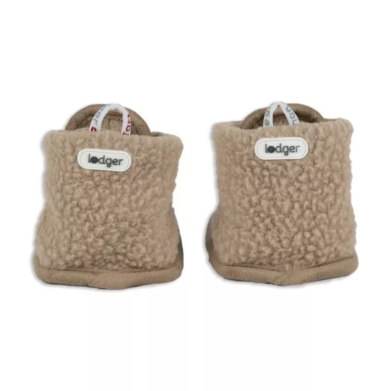 Lodger Teddy Baby Slippers Beige 6-12 Months