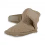 Lodger Teddy Baby Slippers, Beige, 12-18 Months, Anti-Slip Sole, Soft Fleece