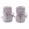 Lodger Slipper Merino Wool Baby Booties, Stone, 0-6 Months