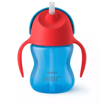 Philips AVENT Straw Cup with Flexible Straw, 200 ml, 9m+, Blue