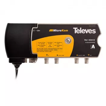Televes KVE3035RK65 CATV Broadband Amplifier 30/35dB with Return Path 5-65MHz 28dB (534412)