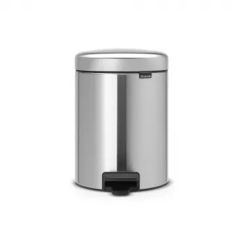 Brabantia NewIcon 5 Litre Pedal Bin, Matt Steel