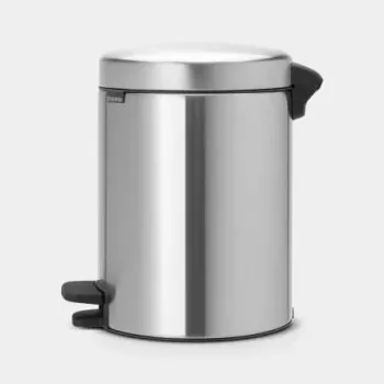 Brabantia NewIcon 5 Litre Pedal Bin, Matt Steel