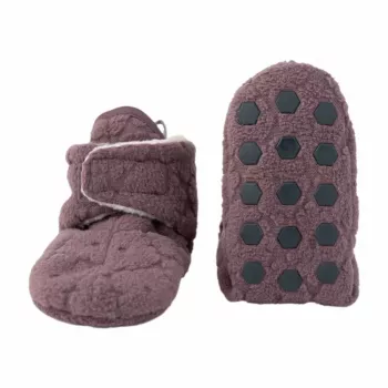 Lodger Slipper Folklore Fleece Baby Slippers, Mauve, 12-18 Months