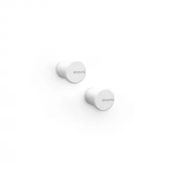 Brabantia MindSet Towel Hooks, Set of 2, Mineral Fresh White