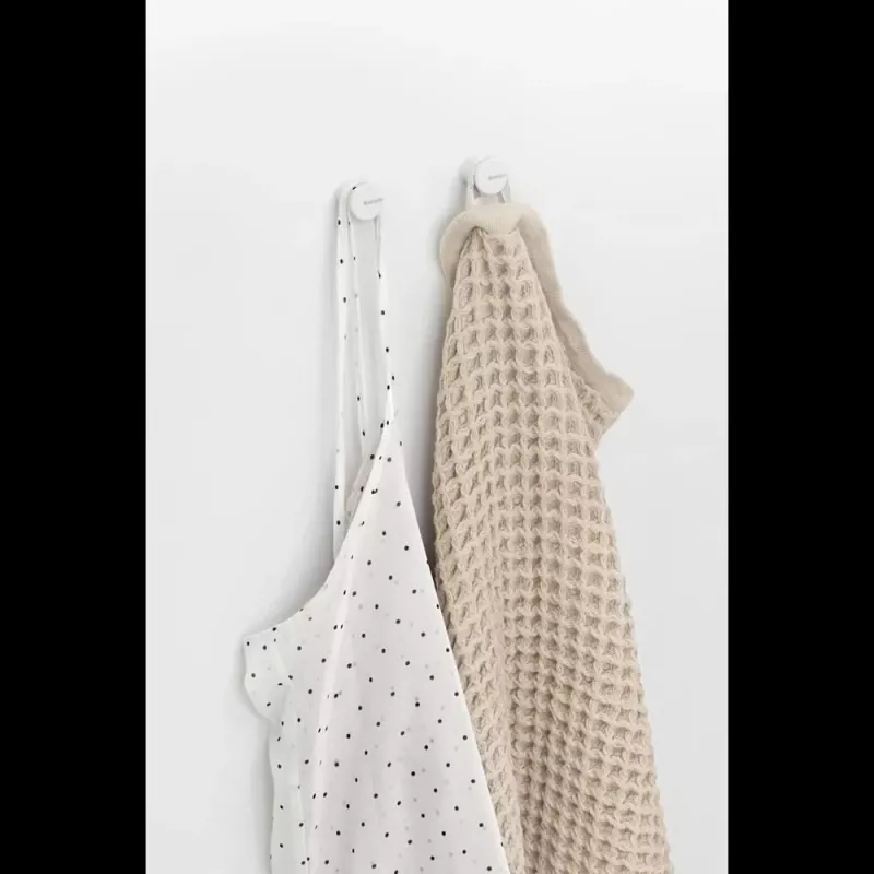 Brabantia MindSet Towel Hooks, Set of 2, Mineral Fresh White