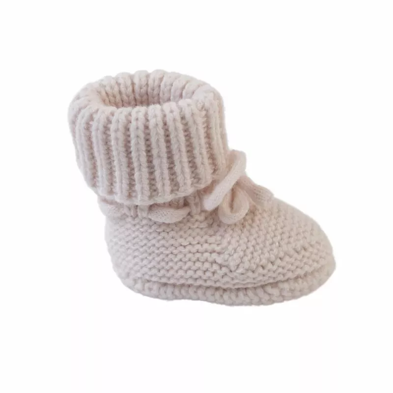 Lodger Slipper Folklore Merino Wool Baby Slippers, Birch, 0-6 Months
