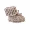 Lodger Slipper Folklore Merino Wool Baby Slippers, Beige, 0-6 Months