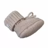 Lodger Slipper Folklore Merino Wool Baby Slippers, Beige, 0-6 Months