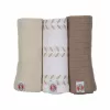 Lodger Swadler Solid Matcha Cotton Swaddle, Birch, 70x70 cm, 3-Pack