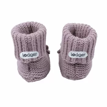 Lodger Slipper Knit Baby Slippers, Rose, 0-6 Months