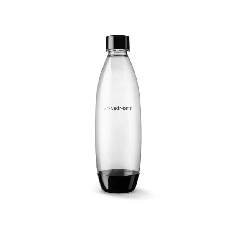 SodaStream Fuse 1L PET Carbonating Bottle, 2-Pack, Clear, Dishwasher Safe