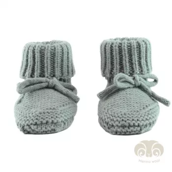 Lodger Slipper Folklore Merino Wool Baby Slippers, Silk, 0-6 Months