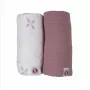 Lodger Swadler Solid Matcha Cotton Swaddle, Powder Rose, 110x110 cm, 2-Pack