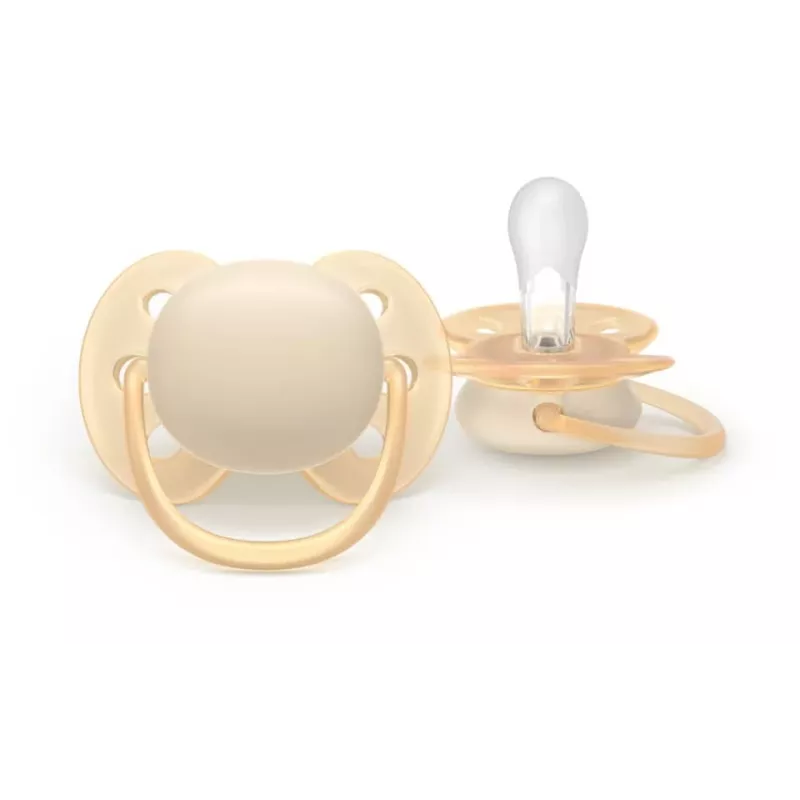 Philips Avent Ultra Soft Pacifier Neutral, 0-6 Months, 2 Pack