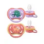 Philips AVENT Ultra Air Deco Pacifier, 18M+, Girls, 2-Pack