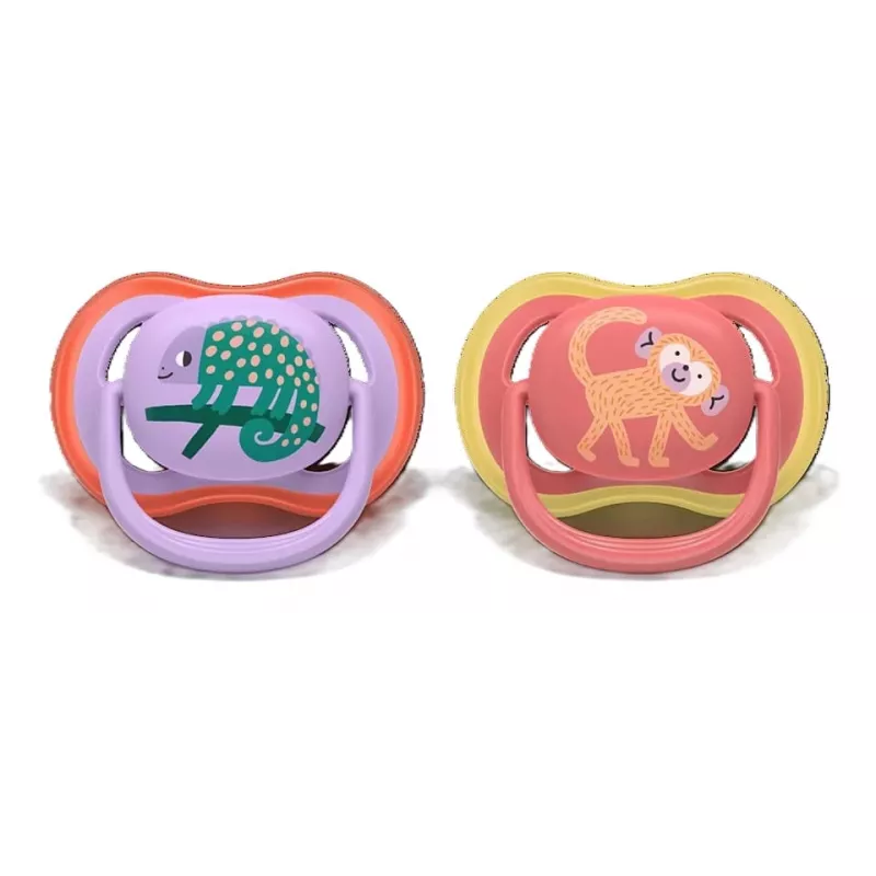 Philips AVENT Ultra Air Deco Pacifier, 18M+, Girls, 2-Pack