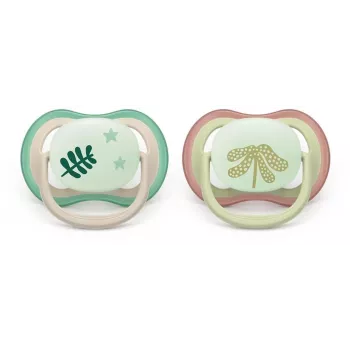 Philips Avent Ultra Air Night Pacifier 6-18M Neutral 2-Pack