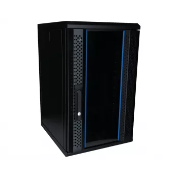 DSIT DS10-3412 12U 10 inch Wall-Mount Server Cabinet with Glass Door, 370x450x618 mm, Black