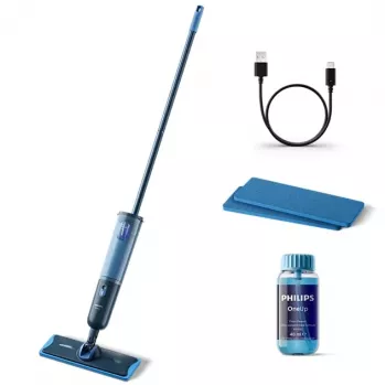 Philips OneUp Series 3000 Cordless Electric Hard Floor Cleaner, Deep Blue