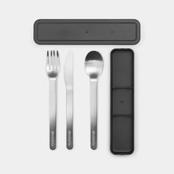 Brabantia Make & Take Portable Cutlery Set, Dark Grey