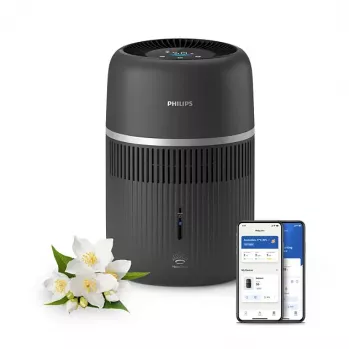Philips 4000 Series Humidifier HU4210/03 - NanoCloud Evaporative, 300 ml/h, 2L Tank, Charcoal Grey