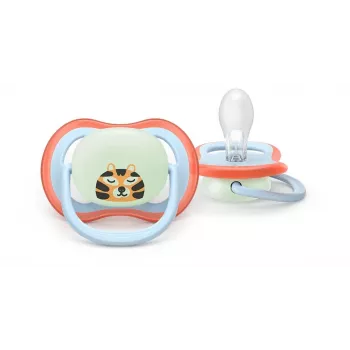 Philips Avent Ultra Air Night Pacifier 0-6 Months, 2 Pack, Glow-in-the-Dark, Neutral