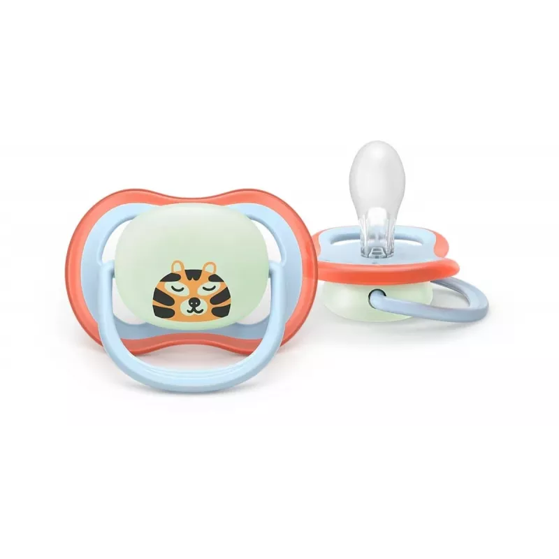 Philips Avent Ultra Air Night Pacifier 0-6 Months, 2 Pack, Glow-in-the-Dark, Neutral