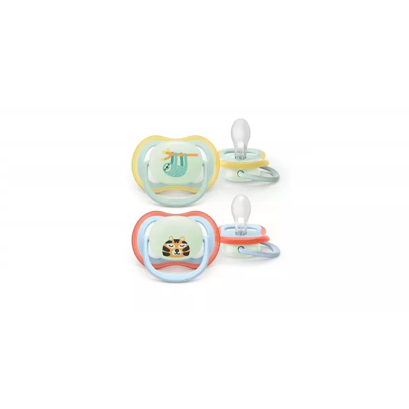 Philips Avent Ultra Air Night Pacifier 0-6 Months, 2 Pack, Glow-in-the-Dark, Neutral