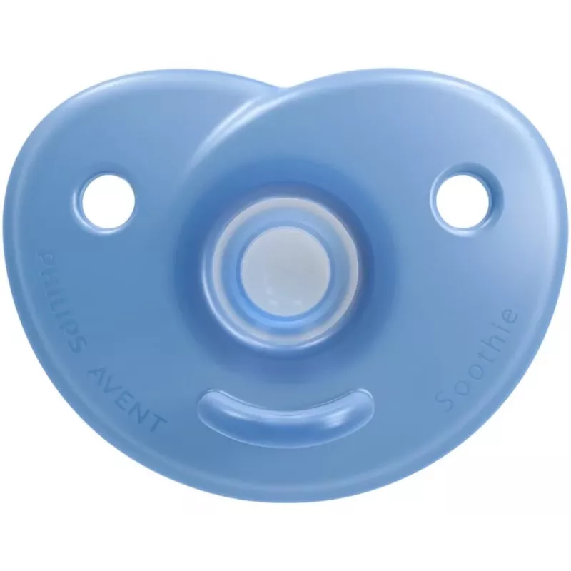 Philips Avent Soothie Silicone Pacifier with Silicone Shield, 0-6 Months, 2 Pack