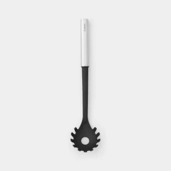 Brabantia Essential Spaghetti Spoon, Nylon Head, Matt Steel Handle, Non-Stick Safe