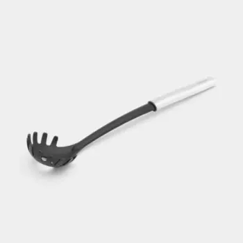 Brabantia Essential Spaghetti Spoon, Nylon Head, Matt Steel Handle, Non-Stick Safe