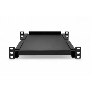 DSIT DS10-FO34 10 inch Universal Fixed Shelf for 450mm Deep Cabinets, 1U, Black