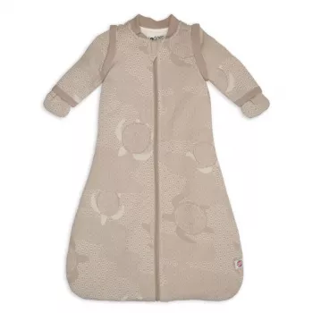 Lodger Hopper Matcha Turtle Baby Sleep Sack with Removable Sleeves, Beige, 50/62