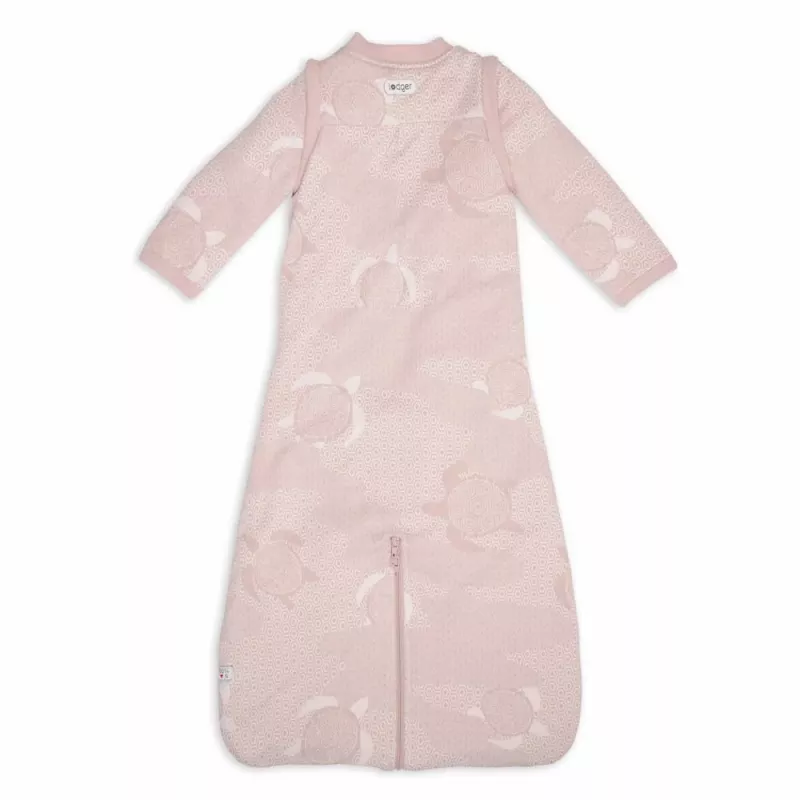 Lodger Hopper Matcha Turtle Baby Sleeping Bag with Removable Sleeves, Powder, 68-80 cm