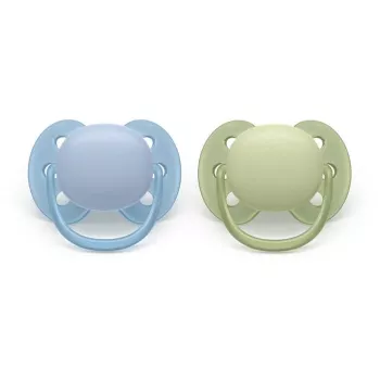 Philips Avent Ultra Soft Pacifier 0-6 Months, Neutral, 2 Pack